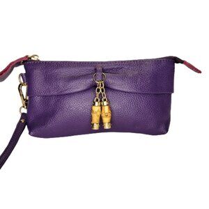Purple Wristlet Casual Sling Purse